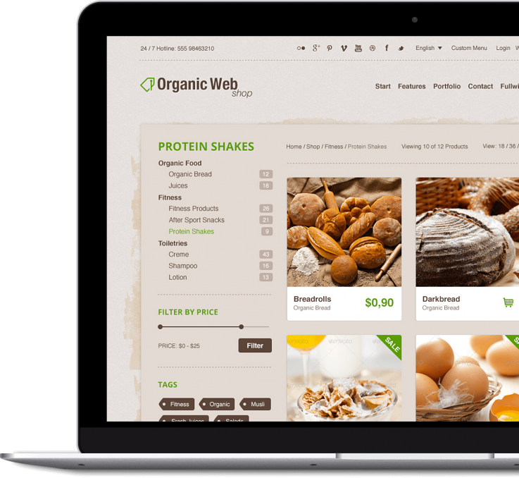 Organic Web Shop - Premium WordPress & WooCommerce Theme